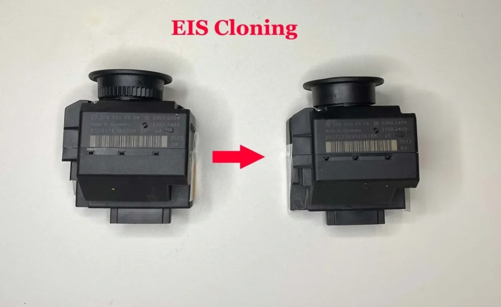 A picture of the front and back of an eis cloning machine.